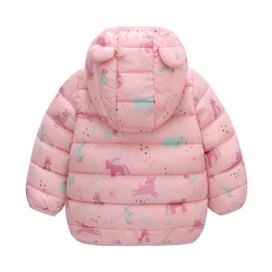 Jaqueta de Inverno Infantil Com Capuz e Zíper