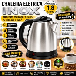 Chaleira Elétrica Inox 1,8 Litros 110V
