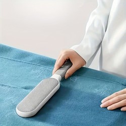 Removedor de pêlos de animais de estimação de dupla face, escova de fiapos pegajosa eletrostática manual, para gato, roupas, sofá, móveis, limpeza de carpetes