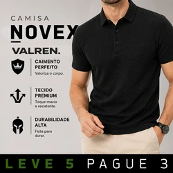 [LEVE 5 PAGUE 3] Camisa Masculina Novex em Seda Gelo e Elastano (Luxo Masculino em Cada Detalhe)