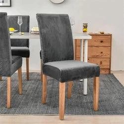 Capa de Cadeira de Jantar Suede Premium - (Semi-impermeável)
