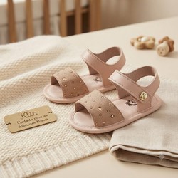 CALCADO KLIN SANDALIA FEMININA RECEM NASCIDO ROSE - 208350