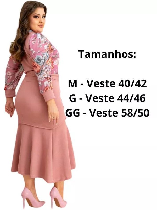 Vestido Feminino Midi Botao Com Cinto Moda Evangelica Tamanho Grande Tendencia Manga 3/4