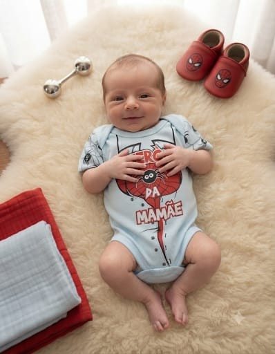 BODY HEROI DA MAMÃE BEBE BRINCALHÃO