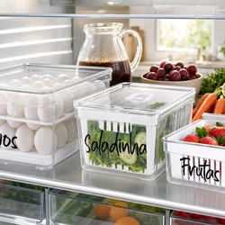 KIT ORGANIZADOR DE GELADEIRA CLEAR 3 UN