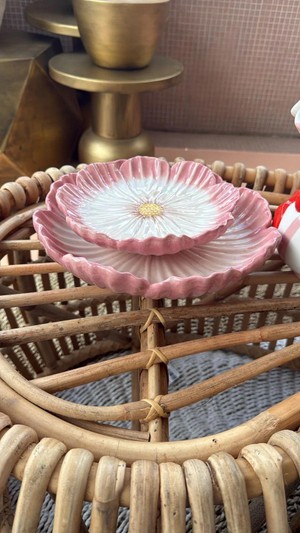 Petisqueira Flor de Aurora em Cerâmica - 20cm