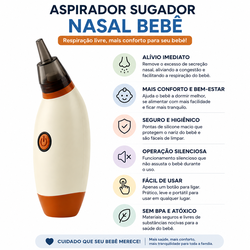 Aspirador Nasal Elétrico para Bebês