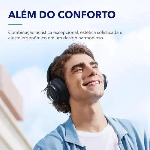 Fone Anker Soundcore Space Q45 Wireless Over-Ear com Cancelamento