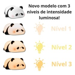 Luzes noturnas LED recarregáveis ​​USB para crianças, lâmpada de silicone fofa de ovelha, panda, coelho, decoração de cabeceira