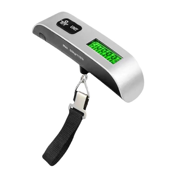Balança portátil digital display lcd 110lb/50kg bagagem eletrônica pendurado mala de viagem pesa saco de bagagem ferramentas de equilíbrio de peso
