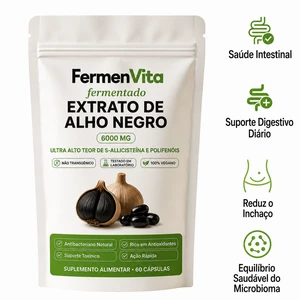 Fermenvita® Alho Negro Fermentado 6.000mg | Desincha, Regula e Fortalece a Imunidade