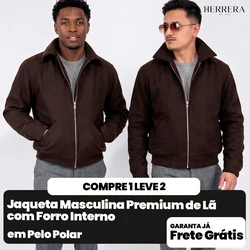 [COMPRE 1 E LEVE 2] Jaqueta Masculina Premium de Lã com Forro Interno em Pelo Polar