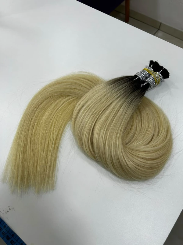 Cabelo Vietnamita Loiro Raiz Escura 75cm - 100gr