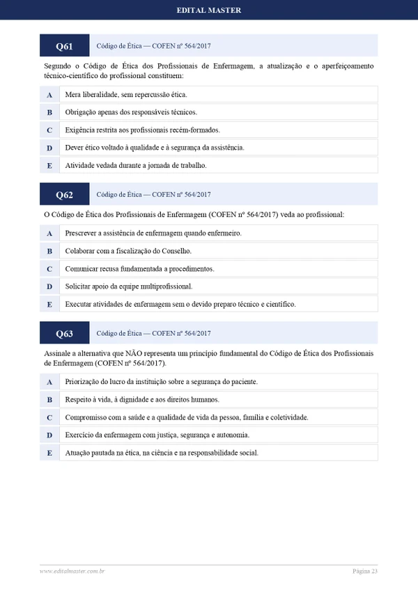 COREN/SP - 300 Questões Comentadas + Simulado 