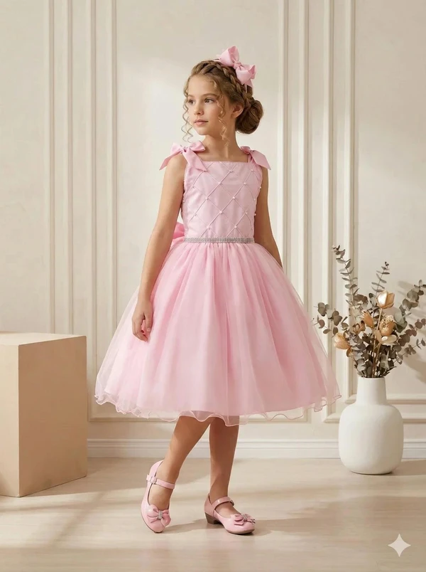 Vestido Luxo - Rosa Bebê