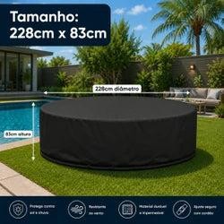 Capa Impermeável para Sofá Redondo (Tipo Daybed) – Proteção Contra, Raios UV, Poeira e Chuva