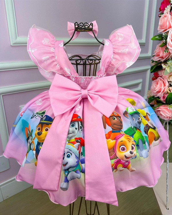 Vestido Temático Skye - Patrulha Canina 