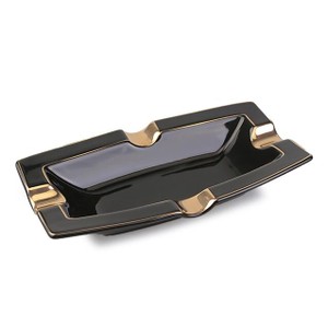 Cinzeiro de Ceramica para 4 Charutos Spheraf - Preto