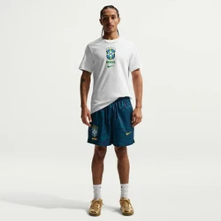 Camiseta Brasil Nike Crest Masculina - Branco