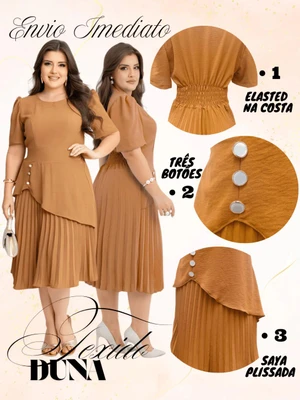 Vestido Plissado Giovanna