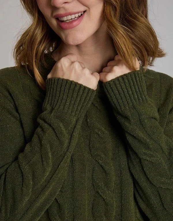 Blusa Trançada Varena De Inverno Velour