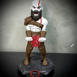 Suporte Premium Para Controle de Playstation e Xbox Kratos de luxo pintado a mão Pronta Entrega com chaveiro de brinde