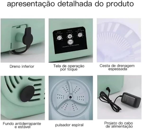 Mini máquina de lavar roupa dobrável portátil