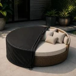 Capa Impermeável para Sofá Redondo (Tipo Daybed) – Proteção Contra, Raios UV, Poeira e Chuva