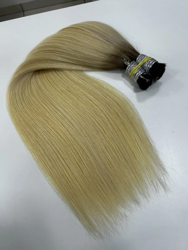 Cabelo Vietnamita Loiro Raiz Escura 55cm - 100gr