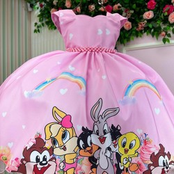 Vestido Temático - Baby Looney Tunes 