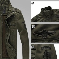 Jaqueta Militar Masculina Plus Size M-6XL - Algodão e Poliéster