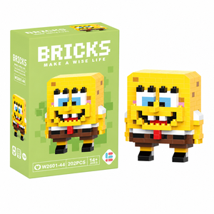 Mini Blocos de Montar Bob Esponja Pixelado Colecionável - 20