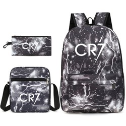 Mochila + Estojo + Lancheira Cristiano Ronaldo