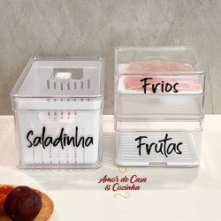 KIT ORGANIZADOR DE GELADEIRA CLEAR 3UN