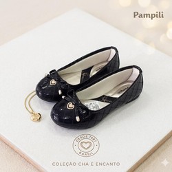 SAPATILHA INFANTIL PAMPILI SUPER FOFURA PRETO - 295176