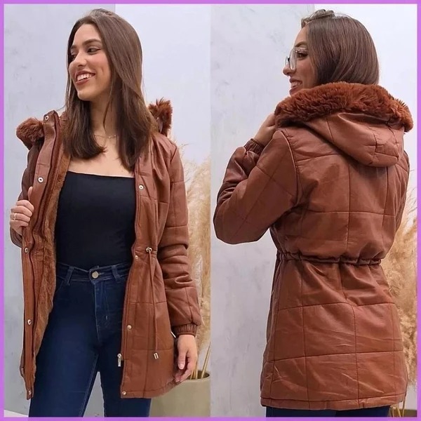 [Pague 1 Leve 2] Jaqueta Parka Premium Forrada com Capuz Removível e Ajuste na Cintura