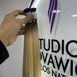 Cabelo Vietnamita Loiro Raiz Escura 55cm - 100gr