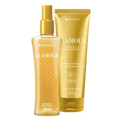 Kit Deo Colônia Body Splash 200 ml Creme Acetinado 200 gr Phytoderm Glamour