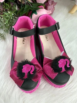 Sapatilha Mocassim Barbie - Preto e Pink