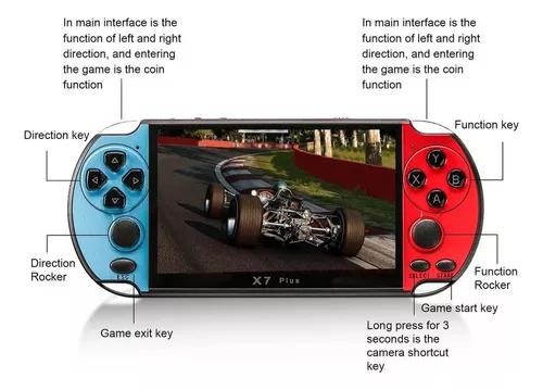 Console De Jogos Portátil X7 + de 1.000 jogos + Fone
