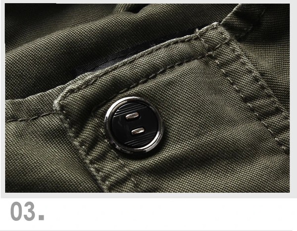 Jaqueta Militar Masculina Plus Size M-6XL - Algodão e Poliéster