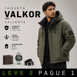 [LEVE 2 PAGUE 1] Jaqueta Masculina Valkor com Forro Térmico +3 BRINDES: Relógio, Cinto e Carteira