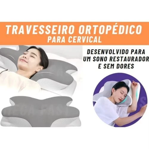 Travesseiro Ortopédico Borboleta em Espuma de Memória Ergonômico