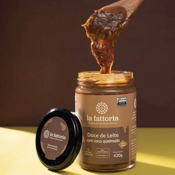 Doce de Leite La Fattoria Coco Queimado - 420g