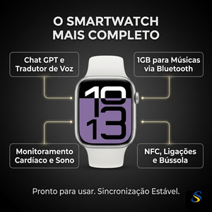 Smartwatch Microwear S10 Pro Chat GPT 1GB IP68