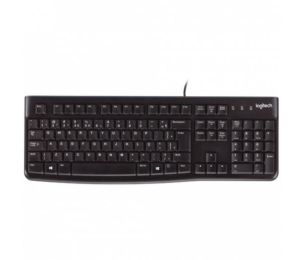 Teclado USB Logitech K120 ABNT2 Preto