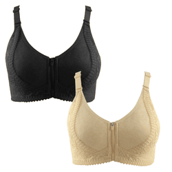 Kit 2 Sutiã de Renda e Algodão Plus Size - Soft Conforto