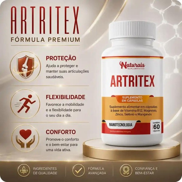 Artritex - Para você que Não aceita ficar parado vendo A vida passar - Kit com 3 frascos