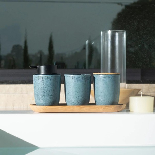Kit Para Banheiro Ou 4 Peças em Cerâmica Linha Osaka