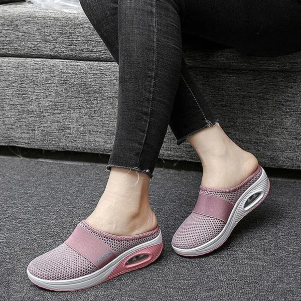 (PAGUE 1 LEVE 2 - PROMOÇÃO EXCLUSIVA) Tênis Ortopédico Com Amortecedor Antiderrapante Light Feet + BRINDE